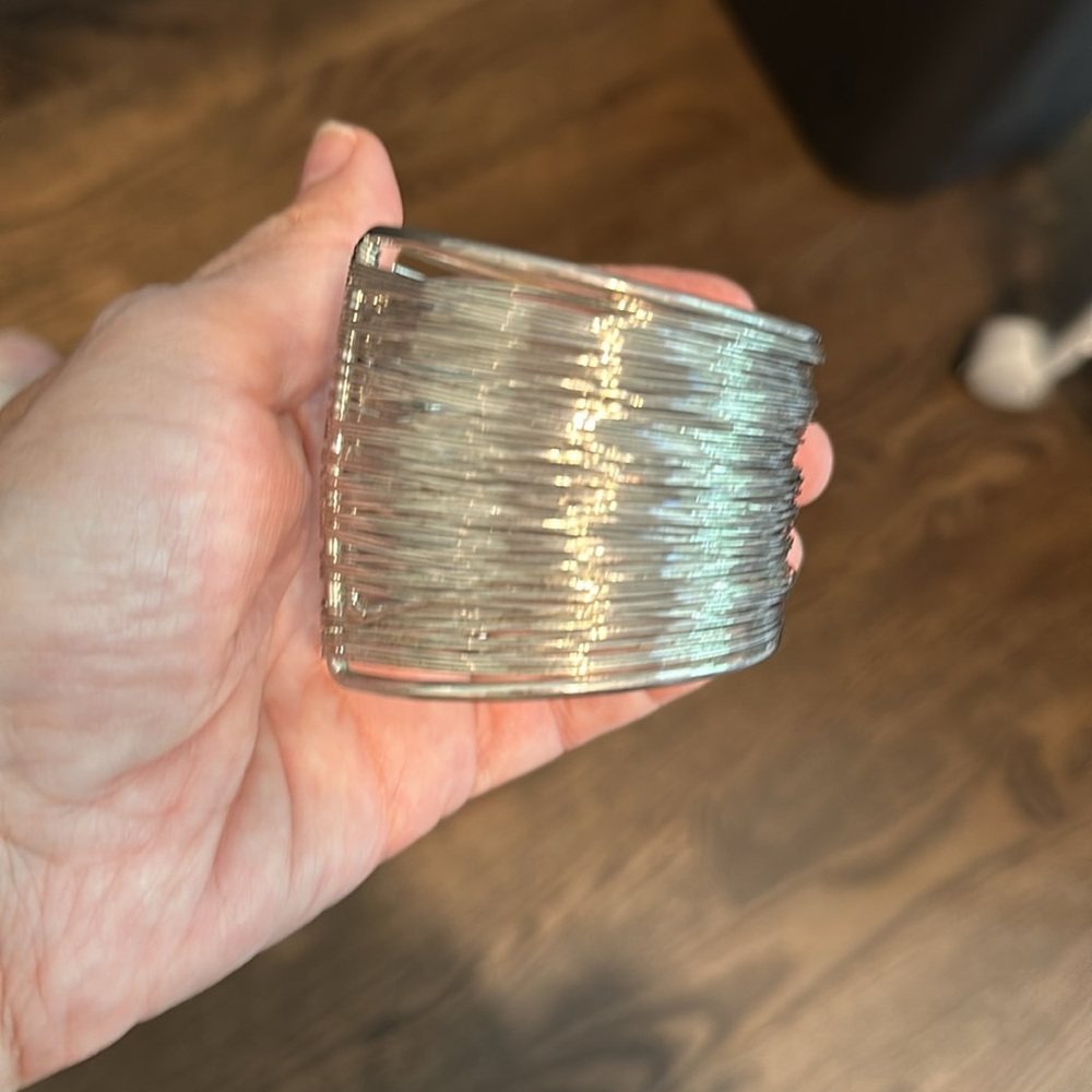 Unique Silver Cuff Bracelet - Good Condition - image 3